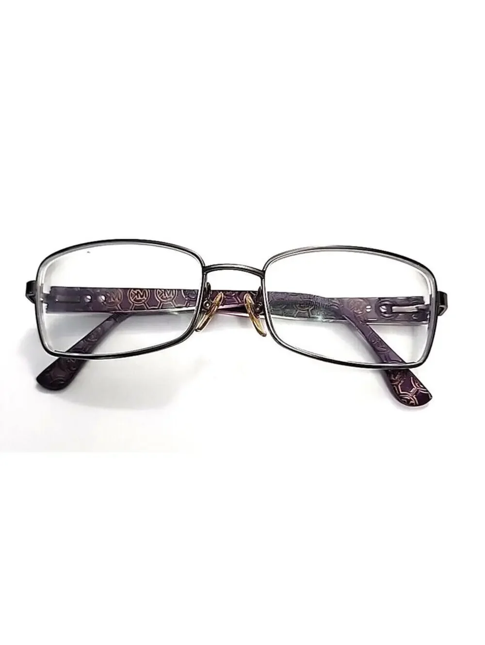 Michael Kors Gunmetal Purple Rectangle Eyeglasses 53-17 135
